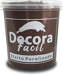 Cimento Queimado Com Efeito Perolizado Decora Fácil 1kg (Marrom)