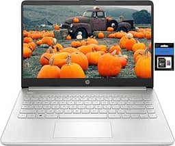 Notebook HP HD Stream 14', estudantes e empresas, proc. Intel Celeron N quad-core, 16 GB de RAM, 256 GB armaz. (eMMC 128 GB + cartão SD 128 GB TP), 1 ano Office 365, HDMI, WiFi, USB-A e C, Windows 11