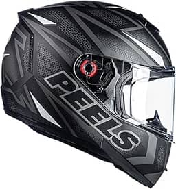 Capacete Moto Fechado Peels Icon Fast Preto Fosco Branco