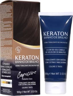 Keraton Tonalizante Banho de brilho 100g Capuccino Castanho Claro