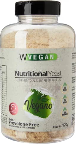W Vegan Nutritional Yeast Flocos Sabor Provolone Free 120G