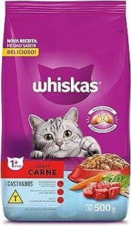 whiskas Ração Whiskas Para Gatos Adultos Castrados Sabor Carne - 500G