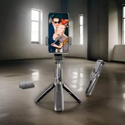 Bastão De Selfie Premium Com Tripé, Bluetooth, Retrátil, Com Controle Remoto E Luz LED, Compatível Com IPhone E Android, Marca VARENZIA