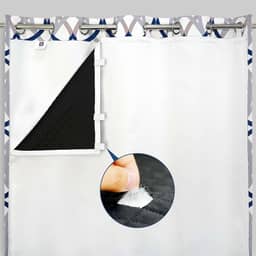 DriftAway Forro de cortina acolchoado com isolamento térmico à prova de som para quarto barreira de som 100% blecaute calor frio redução de ruído, economia de energia 127 cm x 239 cm, um painel branco