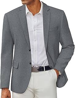 Blazer masculino casual, ajuste regular, dois botões, leve, esportivo, jaqueta de negócios