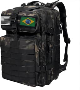 THURAM Mochila Tática 50L, Sistema MOLLE, Grande Capacidade para Trilhas, Acampamentos, Caça e Aventura - Mochila Resistente para 3 Dias de Emergência e Atividades ao Ar Livre