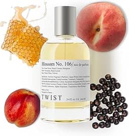 Twist Blossom No.106 - Eau De Parfum Inspirado na Flor de Nectarina e Colônia de Mel de J. Malone, Perfume de Longa Duração para Mulheres e Homens, Sem Parabenos, Vegano, Unissex, Fragrância - 100 ml