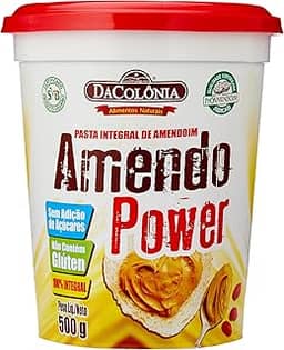 DaColônia Amendopower - Pasta De Amendoim Integral, Zero, 500G
