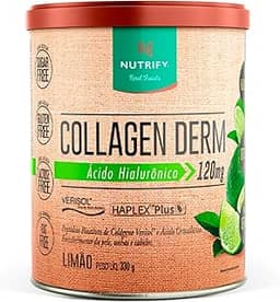 Nutrify - Collagen Derm Limão Derm 330G - Colágeno Hidrolisado e Ácido Hialurônico - Hidratação, Elasticidade e Saúde da Pele - Limão