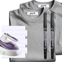 100 etiquetas de nome para roupas, etiquetas de roupas com 2 canetas marcadoras pretas, etiquetas de tecido para creche, casa de repouso, acampamento, escola, lavanderia