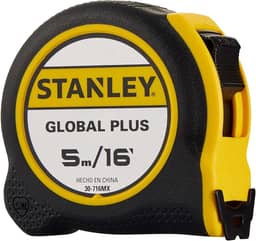 STANLEY Trena Manual Global Plus 5 Metros, com Trava Deslizante, 30716