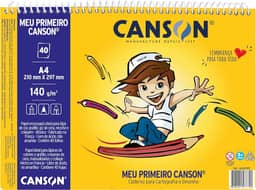 Caderno Meu Primeiro Desenho A4 140g/m², Canson, 66667087, Branco natural, 40 Folhas