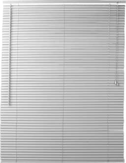 Atlas - Persiana Horizontal de PVC e Lâmina de 25mm, Tamanho 100 x 130 cm, Cor Cinza