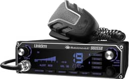 Uniden BEARCAT 980 Rádio CB SSB de 40 canais com banda lateral NOAA WeatherBand, display digital de 7 cores, interruptor PA/CB e microfone com cancelamento de ruído, compatível com microfone sem fio