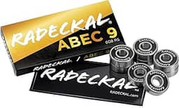 RADECKAL – Rolamentos de skate ABEC 9 preto, skates, longboards, cruisers, patins em linha, patins de rolo, pré-lubrificados, alta precisão e longa duração, 1 Pack