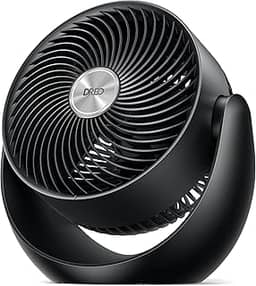 Dreo Ventilador para quarto, circulador de ar de mesa para toda a sala, 28 polegadas, fluxo de ar forte de 12,2 m, inclinação ajustável de 120°, baixo ruído de 28 db, silencioso, 3 velocidades, 2025
