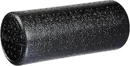 JustGoFit Rolo De Massagem Miofascial Preto 30cm – Alta Densidade Para Alívio Muscular E Exercícios De Reabilitação