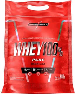 Integralmédica - Whey Protein Concentrado Baunilha 100% Pure - 20g de Proteína por Scoop, Suplementação Alimentar Pós-Treino, Fórmula Enriquecida com BCAAs - 900g
