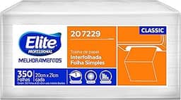 PAPEL TOALHA INTERFOLHADO FOLHA SIMPLES ELITE CLASSIC COM 350 FOLHAS, Elite Professional