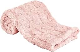 Yurhap Cobertor de lã para bebê, cobertor quadriculado, ultramacio, aconchegante, para meninas, meninos, bebês fofos, recém-nascidos, para carrinho de bebê, 76 cm × 101 cm (rosa claro)