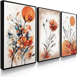 Quadros Decorativo Sala Quarto Escritório Flores Flor Moderna Abstrata Colorida