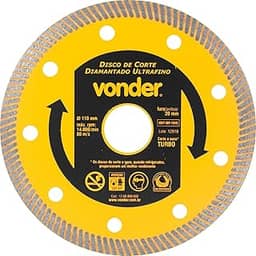 Vonder, Disco De Corte Diamantado, 110 Mm, Para Porcelanato, Ultrafino.