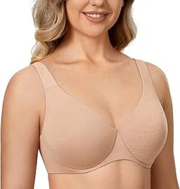 Soutiens Plus Size Feminino Minimizador sem costura Underwire Unlined Cup