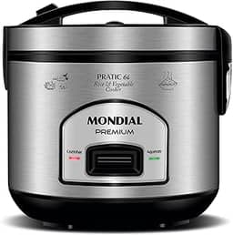 Panela Elétrica de Arroz, Mondial, Preto/Inox, 500W, 110V - PE-43-6X