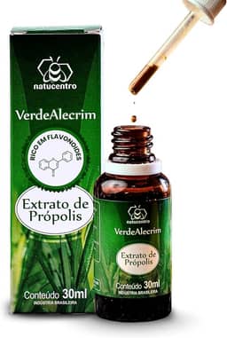 Extrato de Propolis VerdeAlecrim Natucentro 30ml – Própolis Verde Mineira com Teor de Flavonoides e Artepillin C – Extrato de Propolis Natural para Imunidade e Bem-Estar