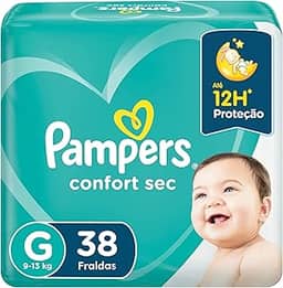 Fralda Pampers Confort Sec G - 38 fraldas
