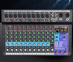 mesa de som, vedo A12 12 canais digital/número profissional portátil com reverb bluetooth usb interface audio/áudio mixer
