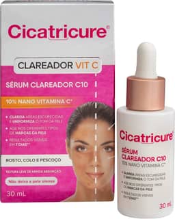 Cicatricure Sérum Clareador Vit C10 30 ml - Reduz Manchas, Antioleosidade, Suaviza Linhas, Hidrata Profundamente, Skincare