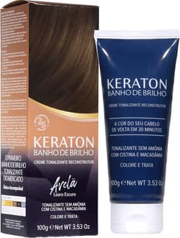 Keraton Tonalizante Banho de brilho 100g Avelã Louro escuro