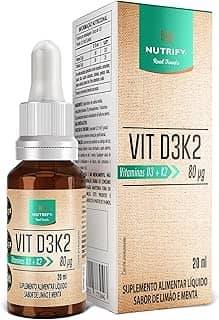 Nutrify - Vitamina D3K2 Gotas - Saúde Óssea e Muscular - Eficácia e Flexibilidade - 30ml