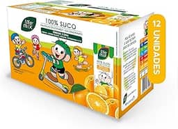LIFE MIX Turma da Mônica - Suco de Laranja em Caixinha - 100% Suco, Sem Adição de Açúcares, Sem Conservantes e Corantes, Ômega 3 DHA, Vitaminas C e D, Cálcio, Fibras - Vegano - Pack 12 x 200ml