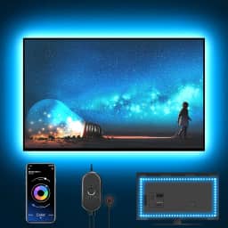 Nexillumi Luzes LED para TV, TV de 4 m, retroiluminação LED para 32-65 polegadas, fitas de LED RGB atrás da TV, APP, controle remoto, música, sincronização, TV, luzes LED para quarto