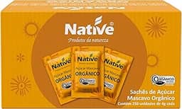 Native Açúcar Mascavo Orgânico 250 Sachês De 4G