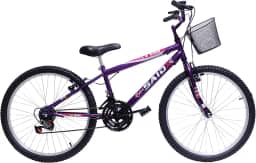 Bicicleta Aro 24 Feminina 18 Marchas Saidx Quadro em Aço Freio V-Brake
