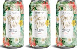 Vinho Rose Frisante Santa Vita Moscatel Lata 269ml (3 Unidades)