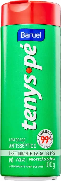 Tenys Pé Baruel Canforado Pó 100g - Desodorante em pó para os pés