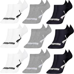 Kit 9 Pares Meia Sapatilha Invisível Masculino Adulto, 3 Branca - 3 Cinza - 3 Preta, 39-43