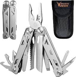 RUSH DEER Ferramentas de sobrevivência essenciais 18 em 1 multiferramentas e alicate multiferramentas - kit de ferramentas de acampamento versátil - presente para homens - kit de ferramentas versátil