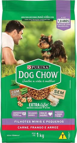 Ração Cães Filhotes Minis e Pequenos DOG CHOW Frango 1kg