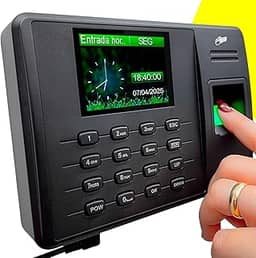 Relógio de Ponto Biométrico Digital Eletrônico Máquina Para Empresa Com Conexão USB Confirmação Sonora E Visual Impressão Digital Para Registro De Pontos Não Requer Instalação de Software