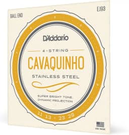 ENCORDOAMENTO PARA CAVAQUINHO EJ93 STAINLESS STEEL WOUND .011 .013 .023 .028 - D'ADDARIO