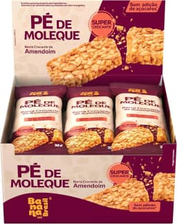 Banana Brasil - Barra Pé de Moleque Crocante De Amendoim - (com 16 unidades de 20g)