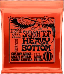 Cordas para guitarra Ernie Ball Skinny Top Heavy Bottom Slinky Nickel Wound, calibre 10-52