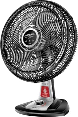 MONDIAL Ventilador 40cm Super Turbo 8 Pás Repelente Líquido, Preto/Prata, 140W, 110V - VTX-40-8P-RL
