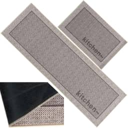 Kit com 2 Tapete Passadeira Antiderrapante Cozinha Emborrachado NilosDecor