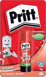 Pritt Cola em Bastão, ideal para escola ou escritório, Cola para artesanato excelente para trabalhos de colagens, Cola escolar segura para crianças, 1x10g